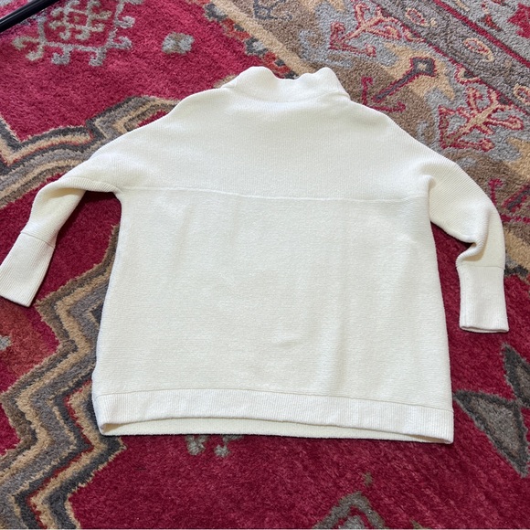 Free People XS Oversized Cream Ottoman Tunic Relaxed Ivory Soft Dressy Sweater - Picture 14 of 14